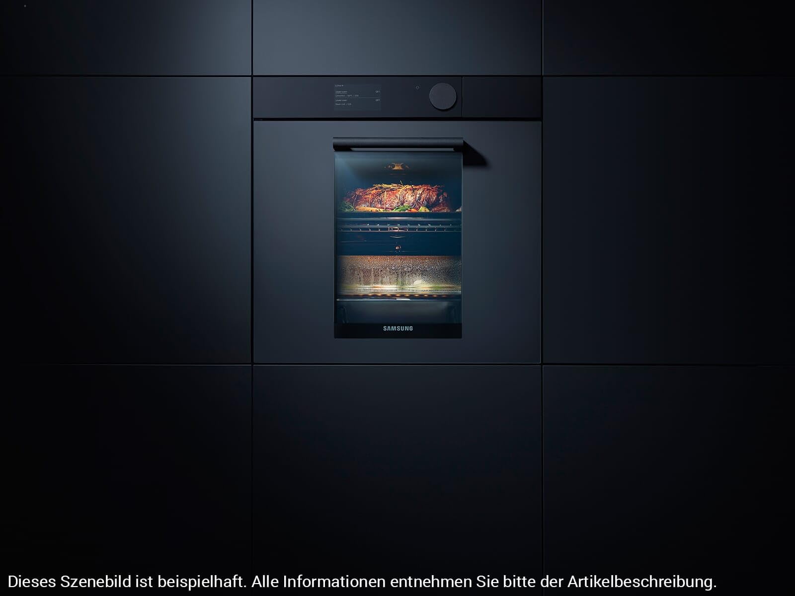Samsung NV75T8879RK/EG Infinite Dual Cook Steam Pyrolyse Backofen Onyxschwarz glänzend