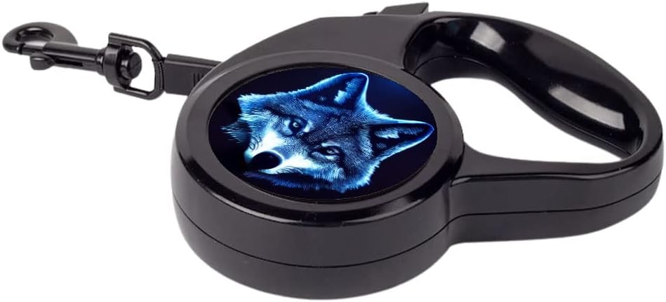Abstract Wolf Art Retractable Pet Leash - Colorful Leash - Printed Dog Leash - 197 inches