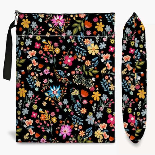 Funda de libro para los amantes de los libros con protector de cremallera, cubierta de libro para amantes de los libros, regalos para amantes de los libros, bolsa de libro con patrón de flores