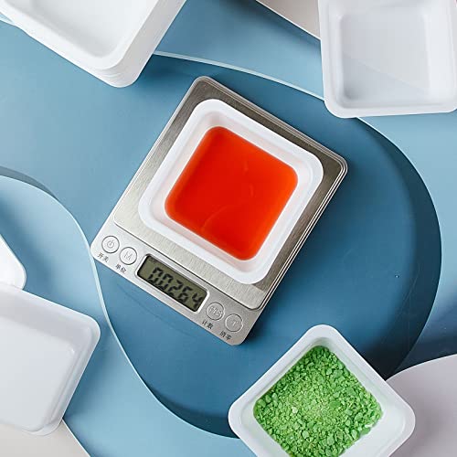 Image of Sherr 125 Pack 100ml Weigh Boats, Plastic Lab Scale Weighing Dishes