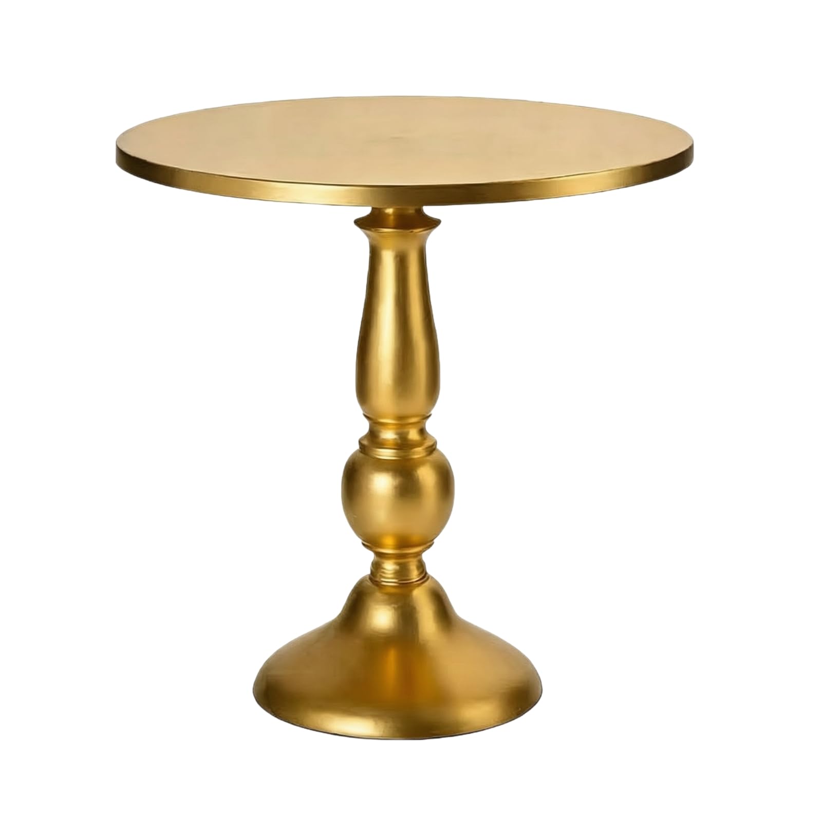 Présentoir à Gâteaux sur Pied en Métal Surélevé Support Présentation Pied Central Décoratif Épuré Plateau à Desser Base Évasée, L