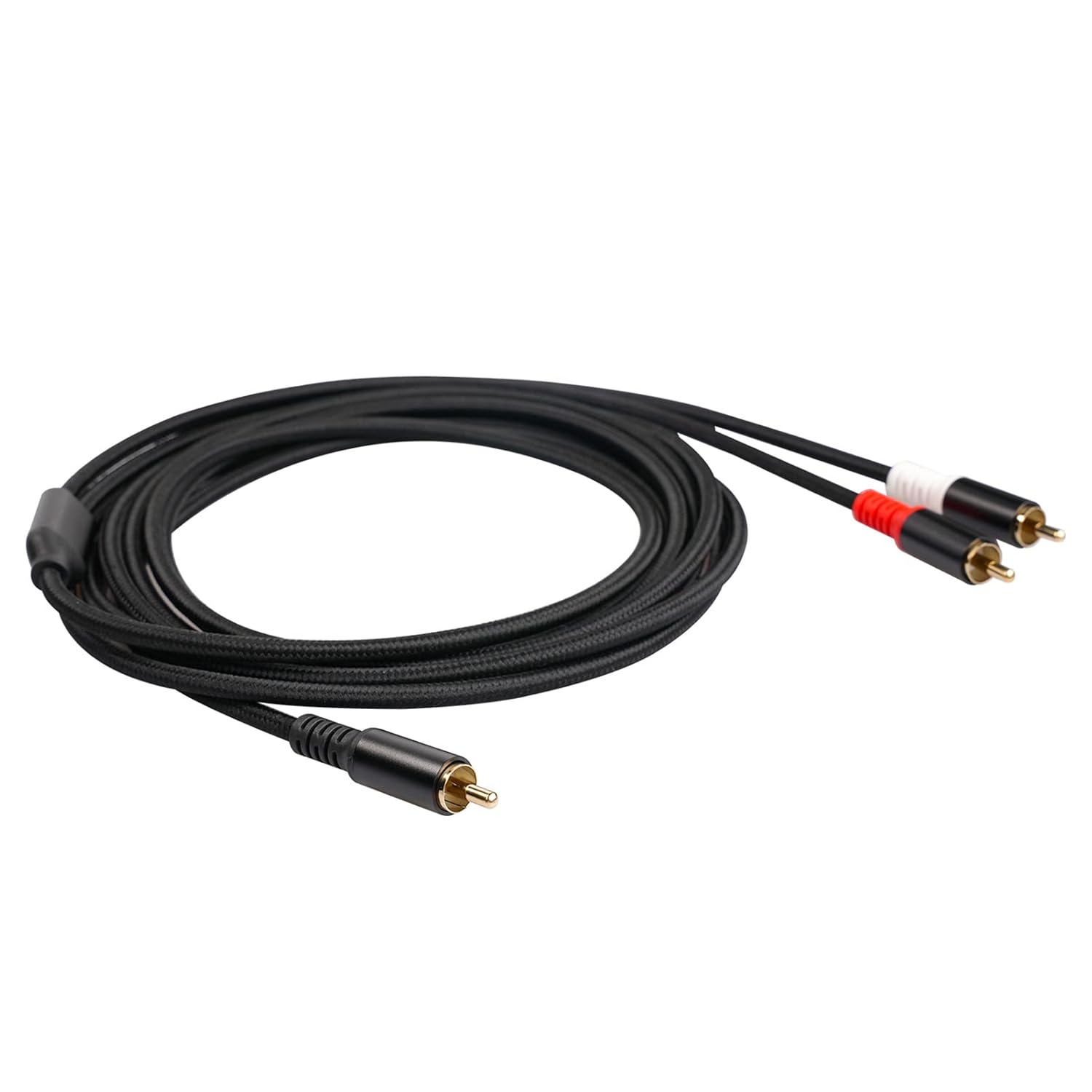 TNIU RCA Y Cable 1 RCA Male to 2 RCA Male Stereo Audio Cable Dual