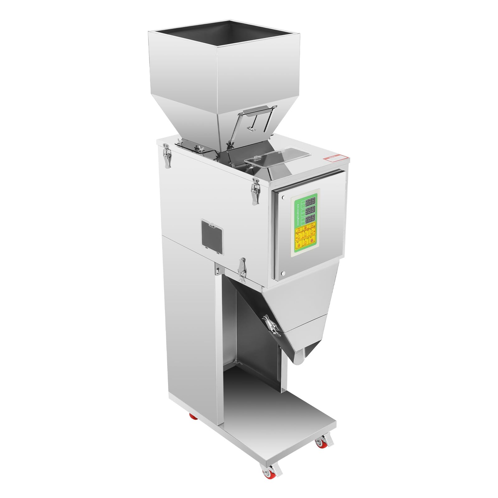 10-999g Automatic Weighing Filling Machine, 110V Powder Packaging Machine with Display and Buckles, Stainless Steel Particle Weighing Filling Machine for Rice, Seasoning, Flour, Peanuts
