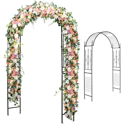 TANGZON Heavy Duty Garden Archway for Climbing Plants Cover