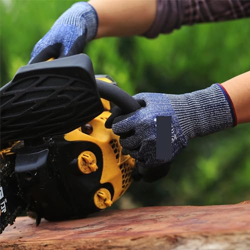 Guantes anticortes talla L resistentes para trabajos pesados con espuma de nitrilo 6