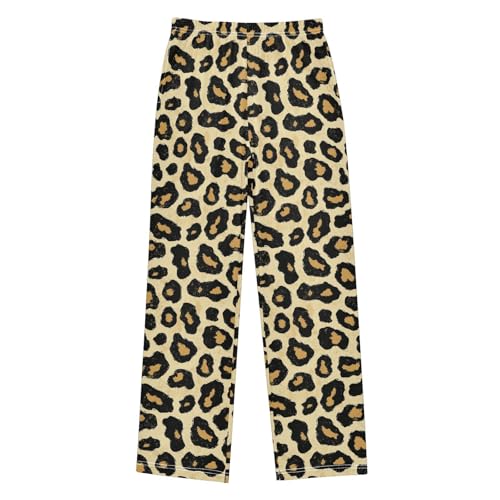 Yellow Black Mottled Texture Boys Pants for Kids Jogger Pants with Pockets S