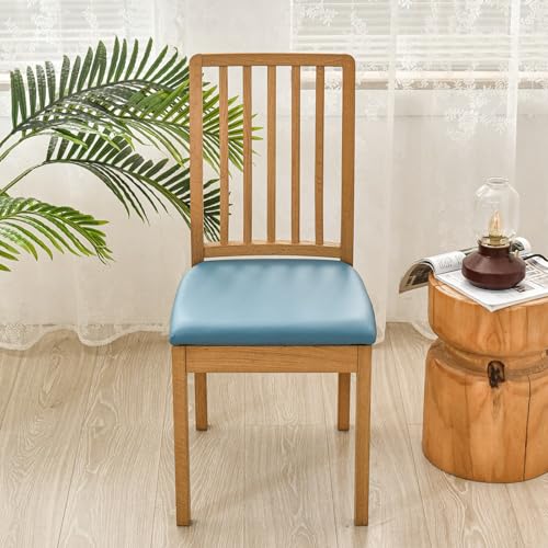 Housse de chaise salle à manger en simili cuir beige chic x4