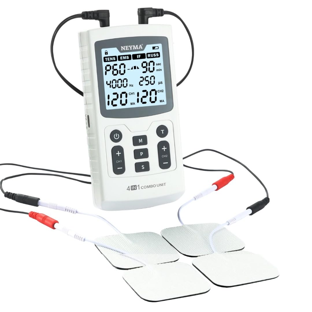 Sponsored Ad - NEYMA FUSION 4X Machine for Physiotherapy Massager| 60 Modes|80 Intensity Levels|All In 1 Pain Management Device|Dual Channel For Physiotherapy Pain Relief|Joint Pain|Pain Management|Body Pain|Chronic Pain|IFT TENS MS RUSS (4 in 1)