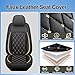 RAWAKORW Car Seat Cover Fit for Audi A4 2009-2024 & A3/A5/A6 2011-2022 2 Front Seat Covers Waterproof Faux Leather Seat Covers Cushion Protector Black&Golden