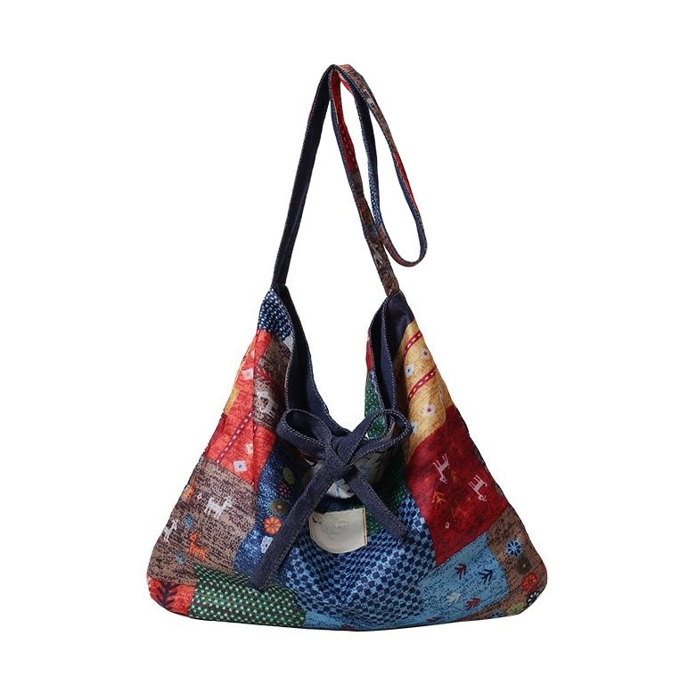 Bolsa feminina de lona jeans grande capacidade bolsa tiracolo estilo coreano bolsa casual (cor)