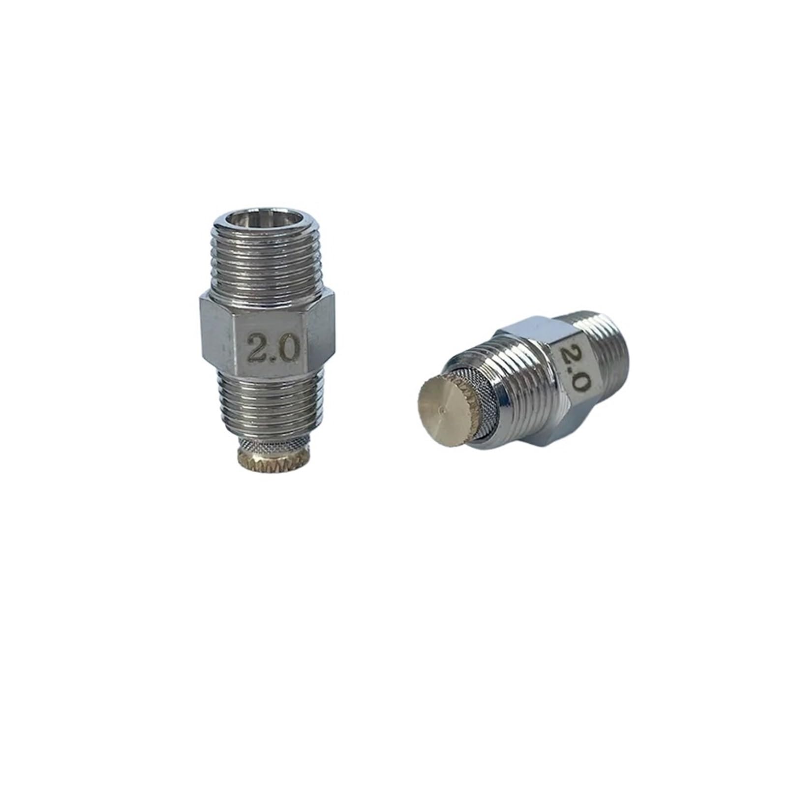 Boquilla de pulverización de abanico plano, Boquilla en abanico plano de acero inoxidable, 1/8 NPT, pulverizador cono sólido 60 grados, 24 tamaños(8.0 Mm)