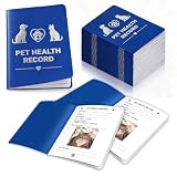 30 Pack Pet Health Record Book,Soft Cover Vaccination Records for Dogs&Cats