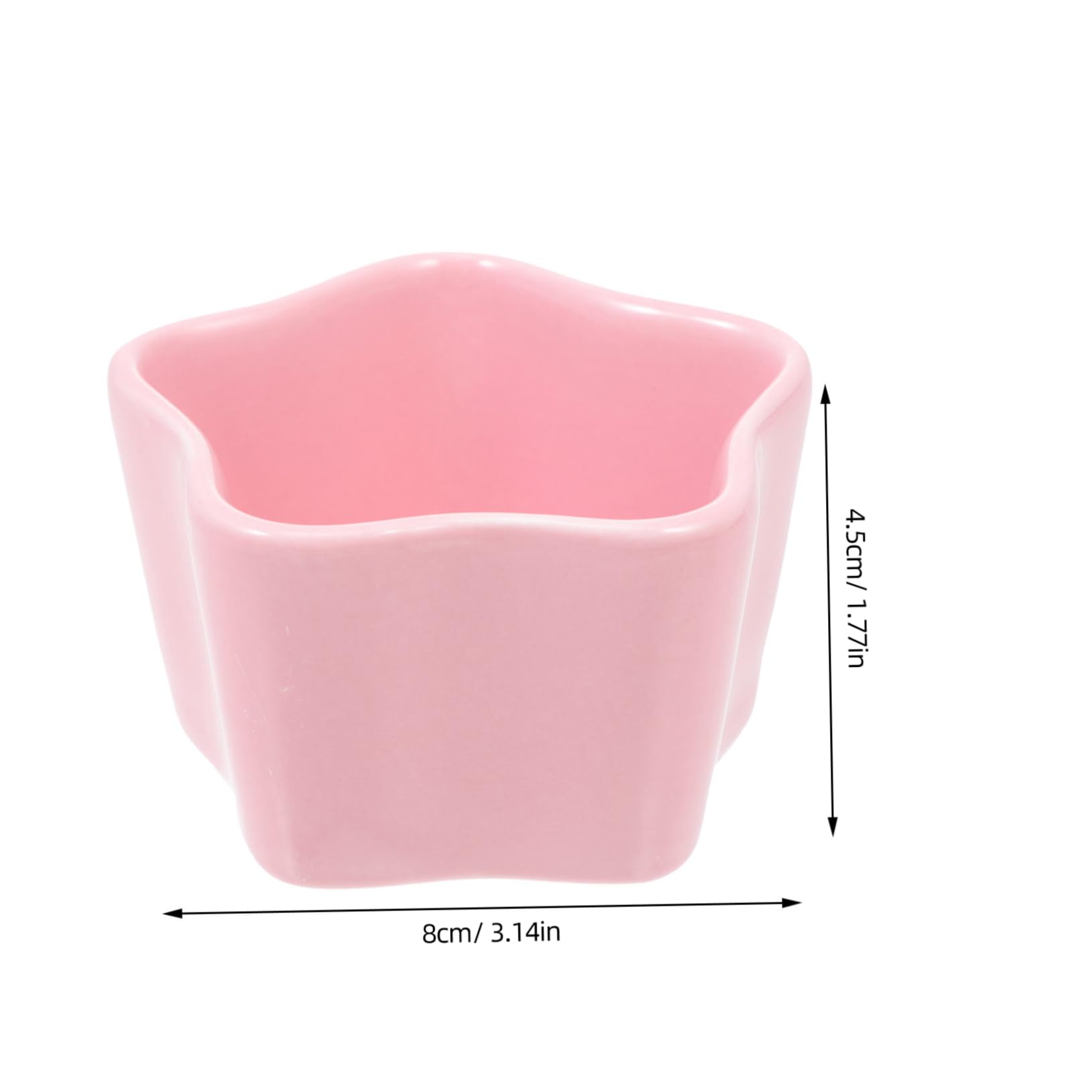 Mipcase Set of 2 Small Ceramic Pet Bowls Guinea Pig Hamster Food Water Bowl in Pink Sturdy Design