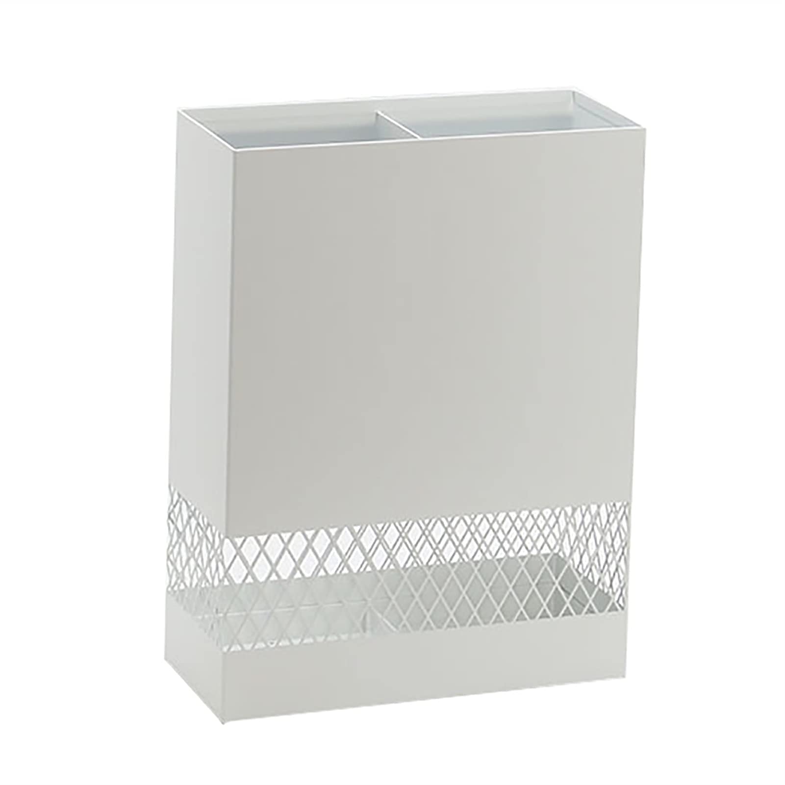 Porte-parapluie blanc au motif creux pour une entrée accueillante