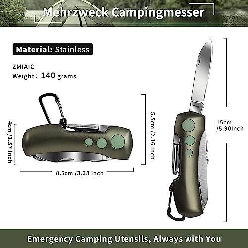 ZIMAIC Taschenmesser Multitool 15-in-1 Multitool Messer, Grün – Ansicht 3