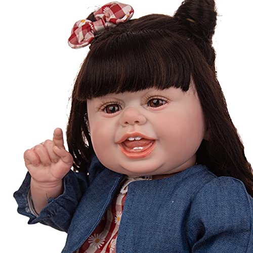 Boneca Bebê Lolla Reborn 55 cm Corpo Inteiro Silicone e Vinil, Mavi for Baby