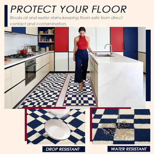 Tapetes de cocina lavables alfombras grandes de 80x120 cm resistentes a manchas y humedad 5