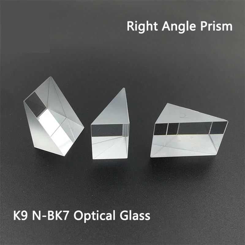 Lot de 2 prismes réfléchissants en Verre K9 20 x 20 x 20 mm, Prisme à Angle Droit for la réflexion d'image Optique