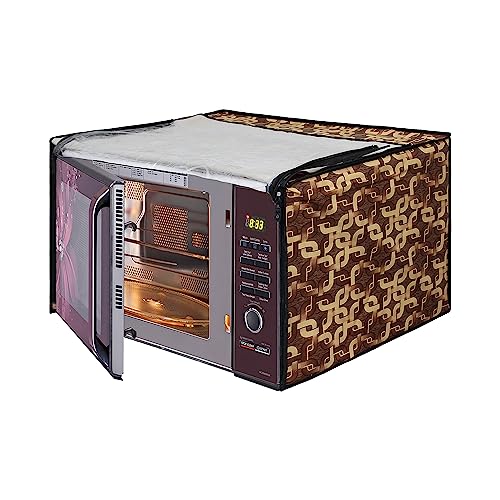 Image of DREAM KING Stylish Design & Printed Microwave Oven Cover Full Closure |waterproof & Dustproof Oven Cover Suitable for All Models - Multicolour SA39