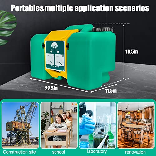 Sprance 15Min&9 Gallon Eye Wash Station Osha Approved,Wall Mounted,Portable Eye Wash Units Meet Osha Standard,Emergency Eye Wash Station Lasting For 15 Minutes,For Industrial Service Application #TOP5