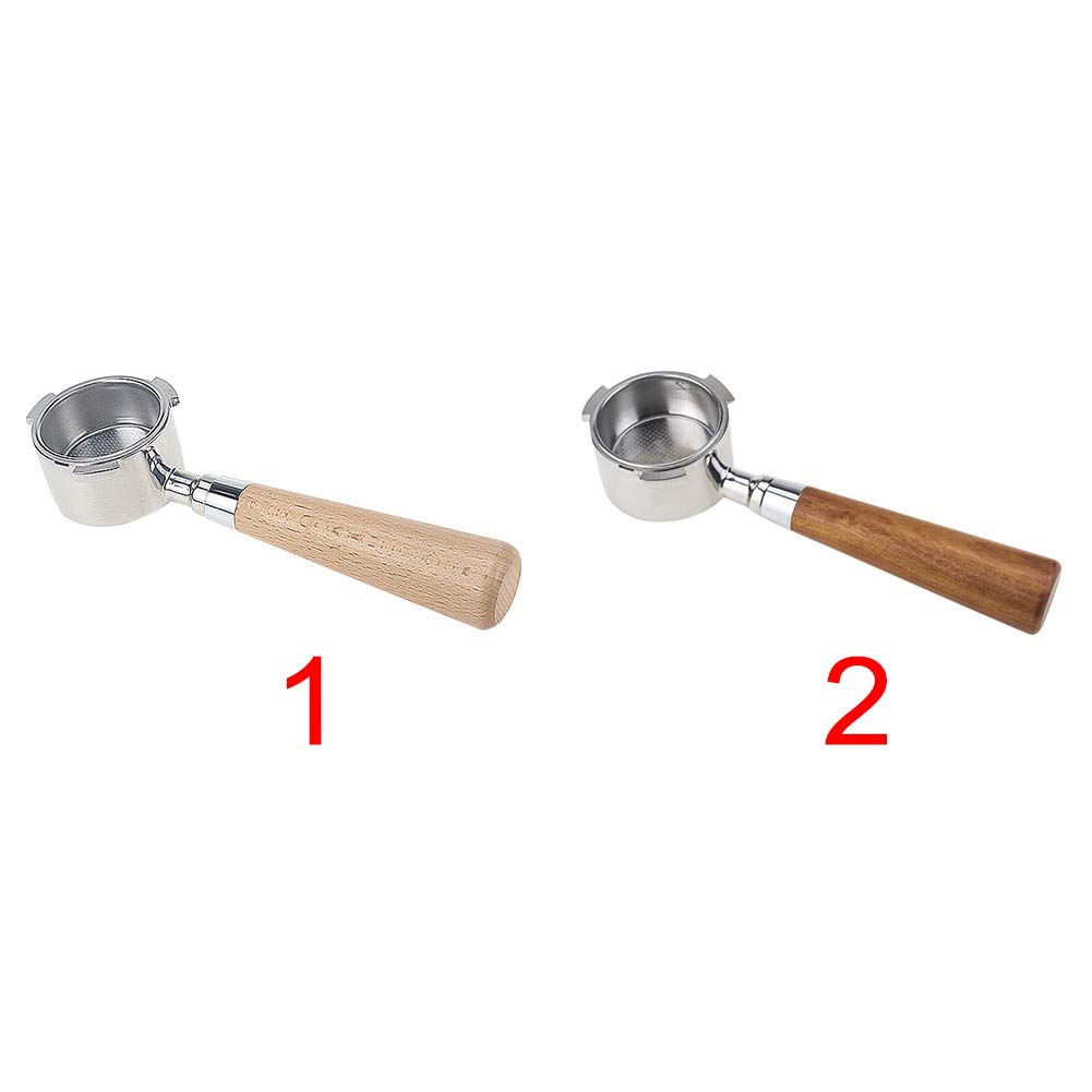 Colador sin suelo, 51 mm, herramienta Home sy Clean, cesta de filtro de repuesto para cocina, mango de madera profesional, colador para cafeteras de acero inoxidable, portátil (2)