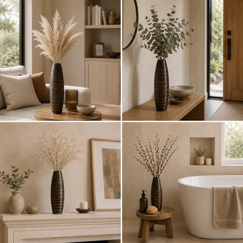 Image of Leewadee Decorative Vase 13 inches Polyresin for Sideboard & Table
