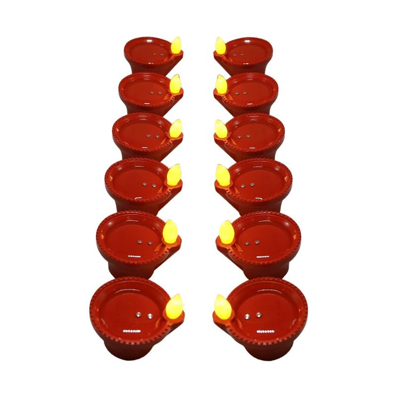 LED Water Sensor Diya | Electric LED Diya Flammeless & Smokeless | LED DiyaLight for Pooja Mandir Room Decoration & Diwali Decoration, Festival, Balcony, Office, Home DecorPk of-4Set-picture-12