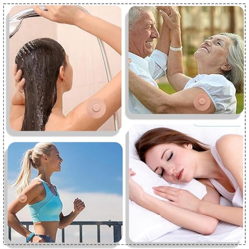 Image of 10Pcs Freestyle Adhesive Patches, Skin Tone Adhesive Patches for Continuous Monitoring, Sweatproof Sensor Cover,Waterproof and Breathable Design for Daily Activities, Swimming and Sports