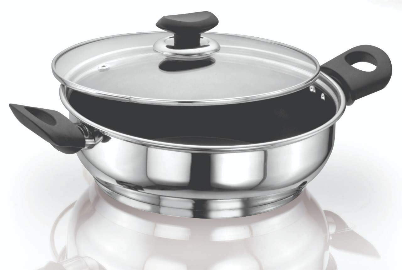 Ethical Stainless Steel Kadhai (Black)