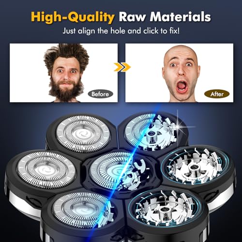 ETENTOUS 7D Shaver Heads Replacement, Replacement Head Compatible with 7D Head Shavers not Compatible with 3D Electric Shaver - Image 2