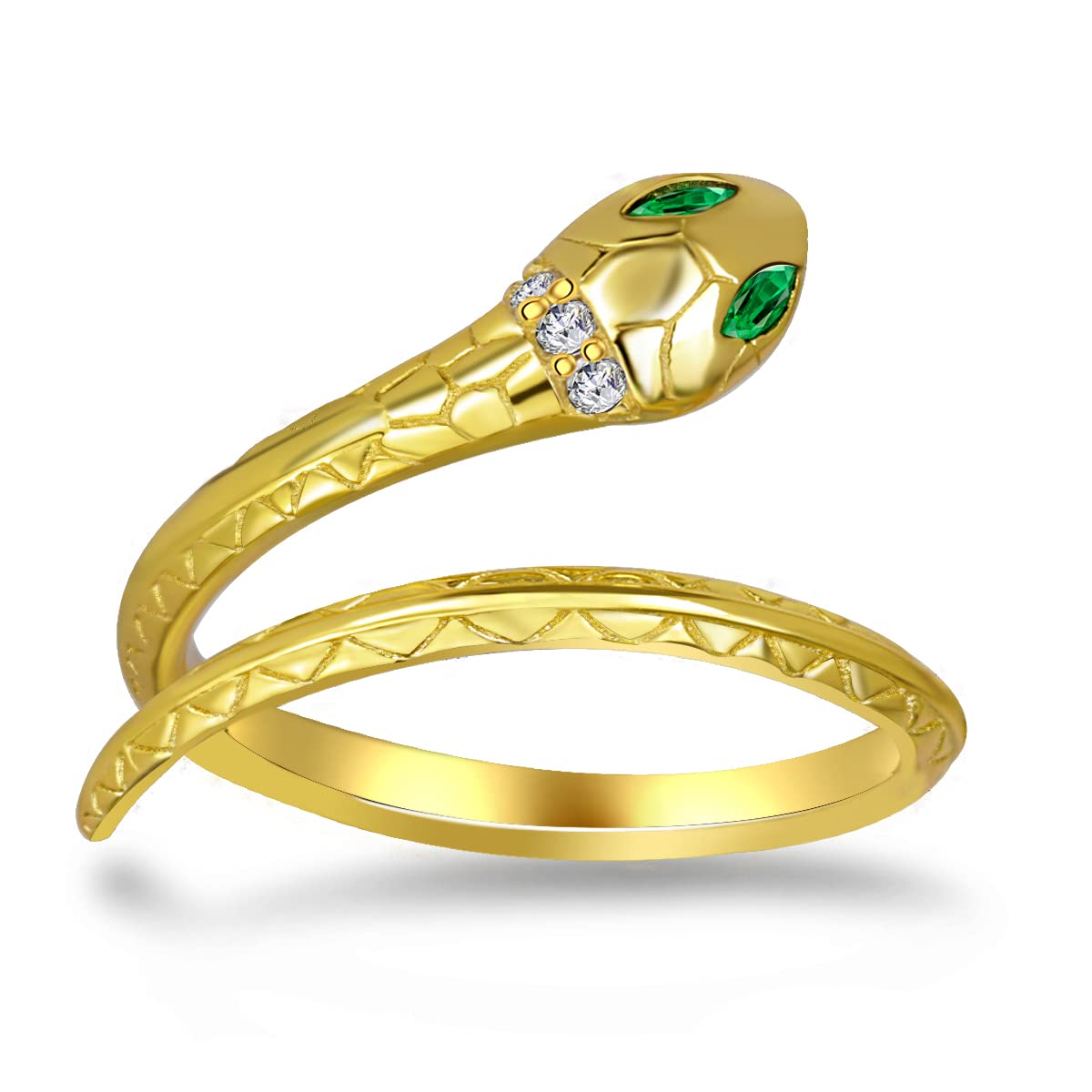 Qings Anillo Serpiente Plata de Ley 925 Anillo Ajustable Abiertos Serpiente Mujer Oro Snake Rings Anillo Animal Serpientes Vintage Retro Joyas para Mujer Hombres Niña