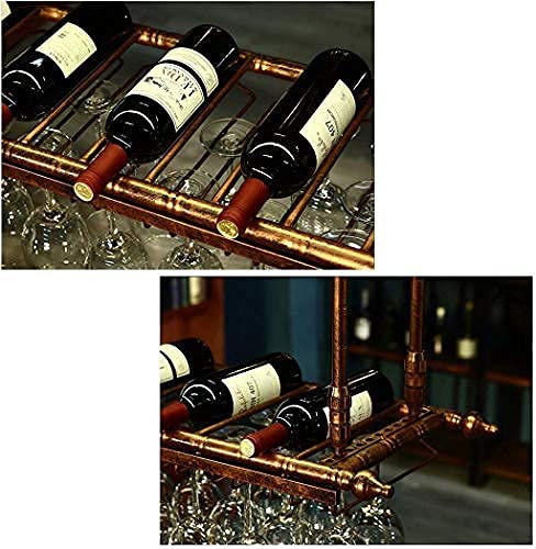 Casier à vin plafond rétro avec casier à verre à vin suspendu