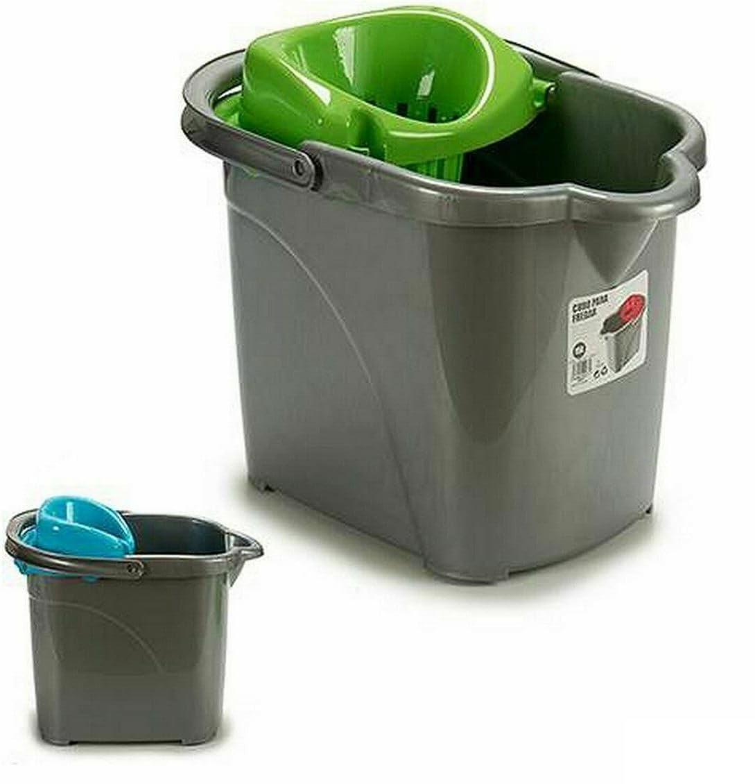 BigBuy Home Cubo de Fregar con Ruedas Plástico 31 x 31 x 41 cm (24 Unidades)