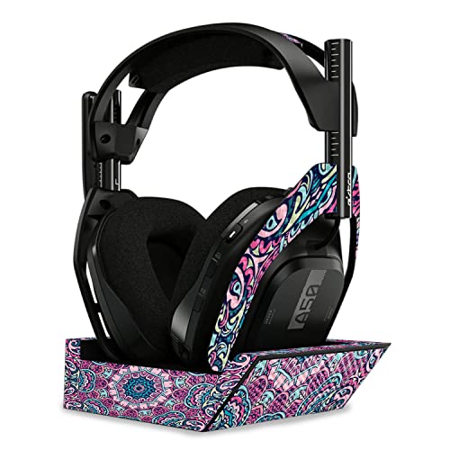 Image of MightySkins Carbon Fiber Skin Compatible With Astro A50 Wireless Headphones + Base Station (Gen 4) - Tribal Mandala | Protective, Durable Textured Carbon Fiber Finish | Easy To Apply | Made in the USA