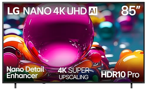 Image of LG 85-Inch Class Nano AI 4K NU85 Series Smart TV w /AI Sound Pro, HDR10, AI 4K Super Upscaling, Filmmaker Mode, Wow Orchestra, Compatible with Alexa (85NU850BPUA, 2026)