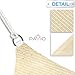 Patio Paradise 16' x 20' Tan Beige Sun Shade Sail Rectangle Canopy - Permeable UV Block Fabric Durable Patio Outdoor - Customized Available