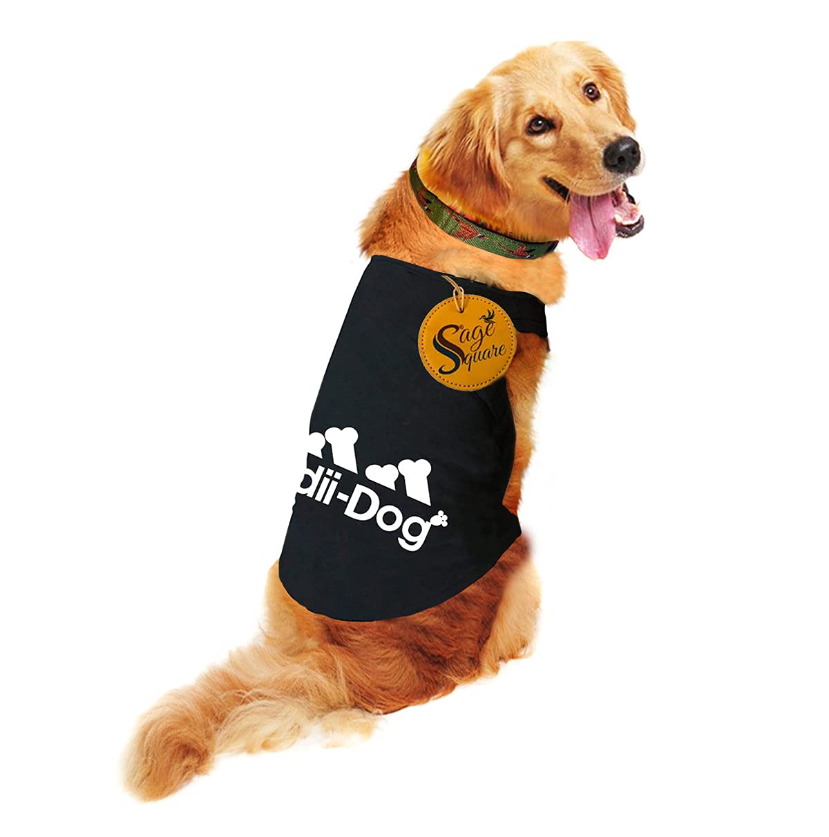Sage Square Comfort Cotton Dog T-Shirt, Sleeveless Vest for Dog Clothes, Puppy Tank Top Fashion Apparel (Black) (XXXLarge - 30inch, Black) (B09BD3NGF7) Amazon Price History, Amazon Price Tracker