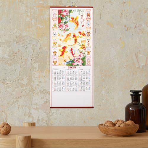 Chinese-Wall-Scroll-Calendar-2025-Wall-Calendar-Year-of-The-Snake-Calendar-Fengshui-Calendar-for-Lunar-New-Year-A
