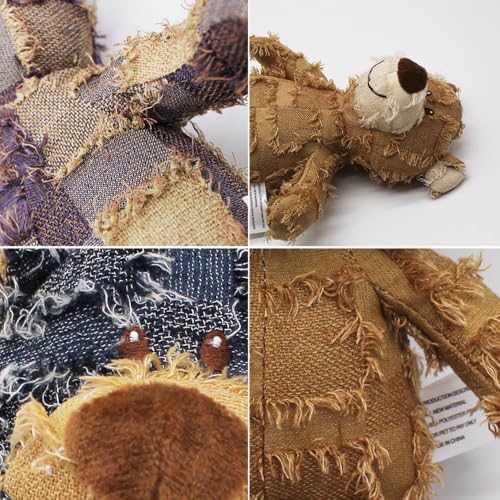 Generisch Unzerstörbares Hundespielzeug, 2026 Neu Hunde Robust Bear, 28CM Indestructible Robust Bear Süßes quietschendes Hundespielzeug Plüsch Kauspielzeug Für Kleine/Mittelgroße Hunde (Grau, S)