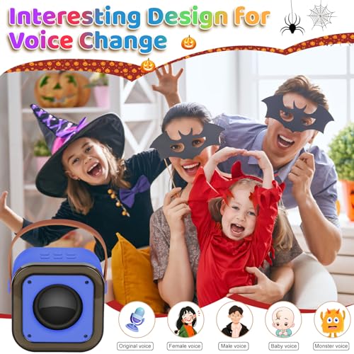 Mini Karaoke Machine for Kids, Girl Toys Gifts, Kids Karaoke Wireless Microphone for 4,5,6,7,8,9,10,11,12 Years Old Boys and Girls Christmas Party Gifts Toys (Dark Blue) - Thumbnail 5
