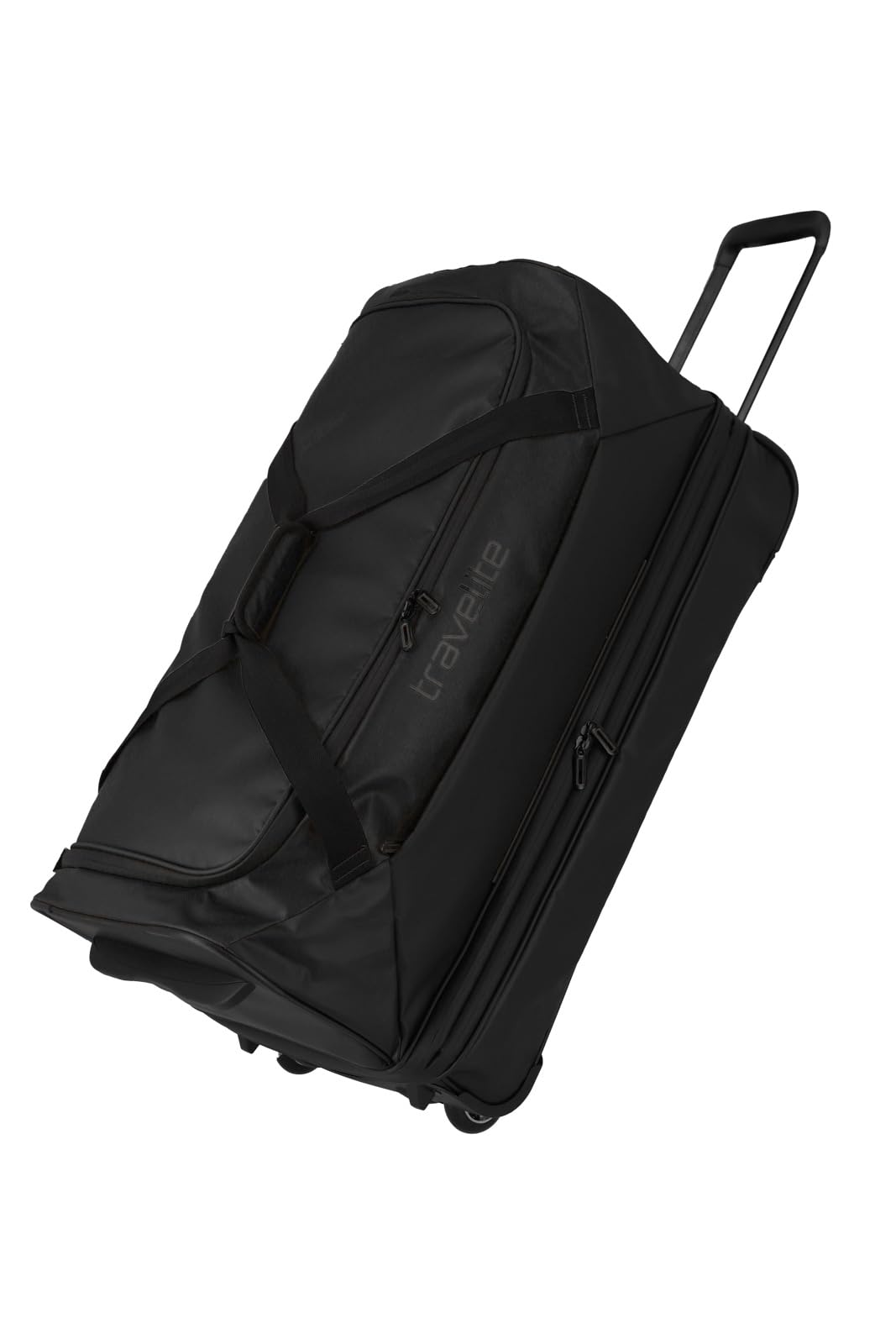 Travelite Trolley Travel Bag with Wheels made of Water-Repellent Material, BASICS Soft Luggage Trolley Bag with Stretch Fold, 70 cm, 98 - 119 liters