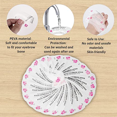 24 Pezzi Kit Stencil per Sopracciglia e Un