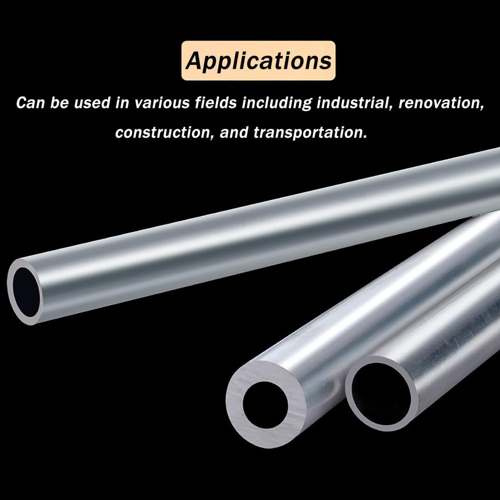 Aluminiumrohr 2 STK Rund Hohl Für Technik Modellbau Möbel DIY Heimprojekte Und Handwerksnutzung,100x2mm