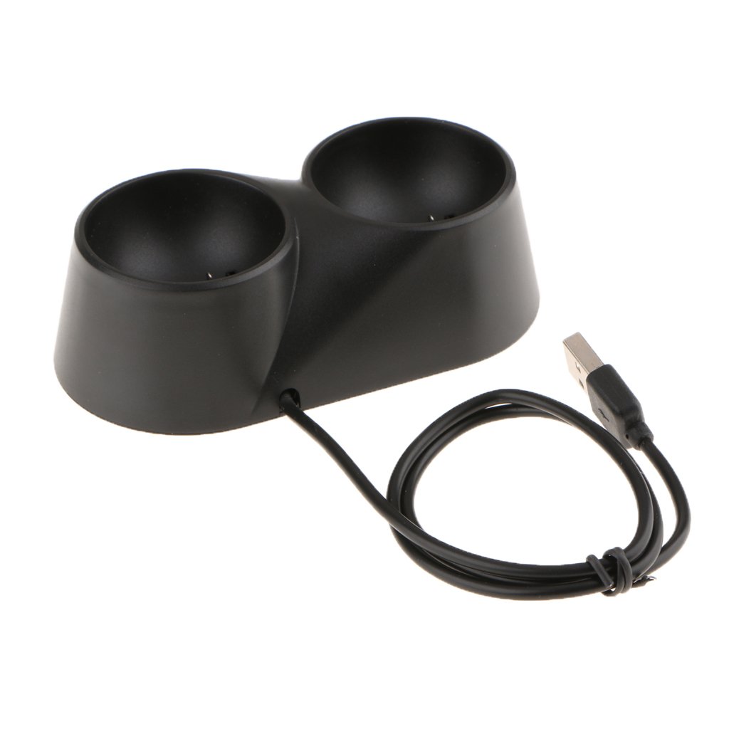 GUDMART® Dual Controller Charge Dock Station Cradle Holder for Ps Vr Ps Move - Can Charging 2 Controllers Simultaneously