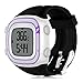 OKKOOK Garmin Forerunner 10/15 GPS Running Watch Band - Silicone, Black, Small/Large Size