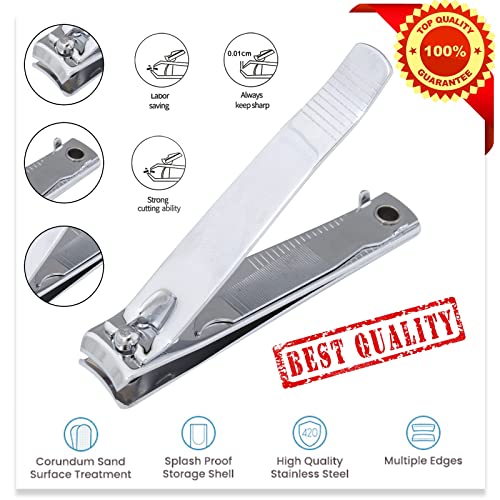 SS INSTRUMENTX Robuster Nagelknipser aus Edelstahl für Damen und Herren (Silber, 1 Stück)