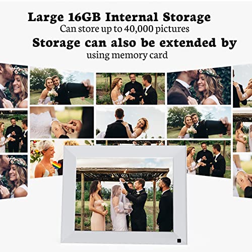 Bsimb Smart Wi-Fi Picture Frame, Electronic Digital Photo Frame With Ips Touch Screen, Share Pictures&Videos Via App Email From Anywhere, 16Gb Storage, Gift For Grandparents (White) #TOP3