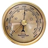Baromètre mécanique en métal   Jauge météo   Sans batterie   Compteur de pression   Style vintage   Décoration d'intérieur   Instrument mural   Moniteur de pression d'air   Outil de prévision de