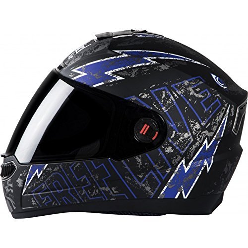 Steelbird SBA-1 Free Live Matt Black with Blue Helmet with Smoke visor, 600mm