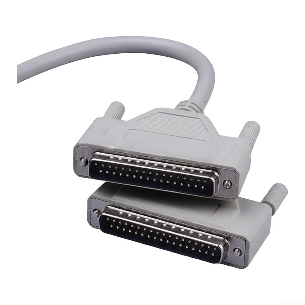 Cavo di prolunga seriale DB37, connettore parallelo per stampante da maschio a maschio a maschio a 37 pin per stampante, PC, reti (5 metri)